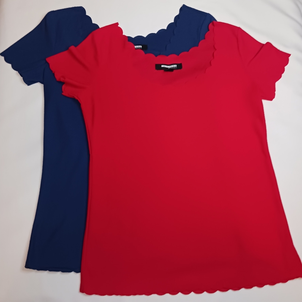 Attitude by Jay Manuel Scalloped T-Shirt Set.